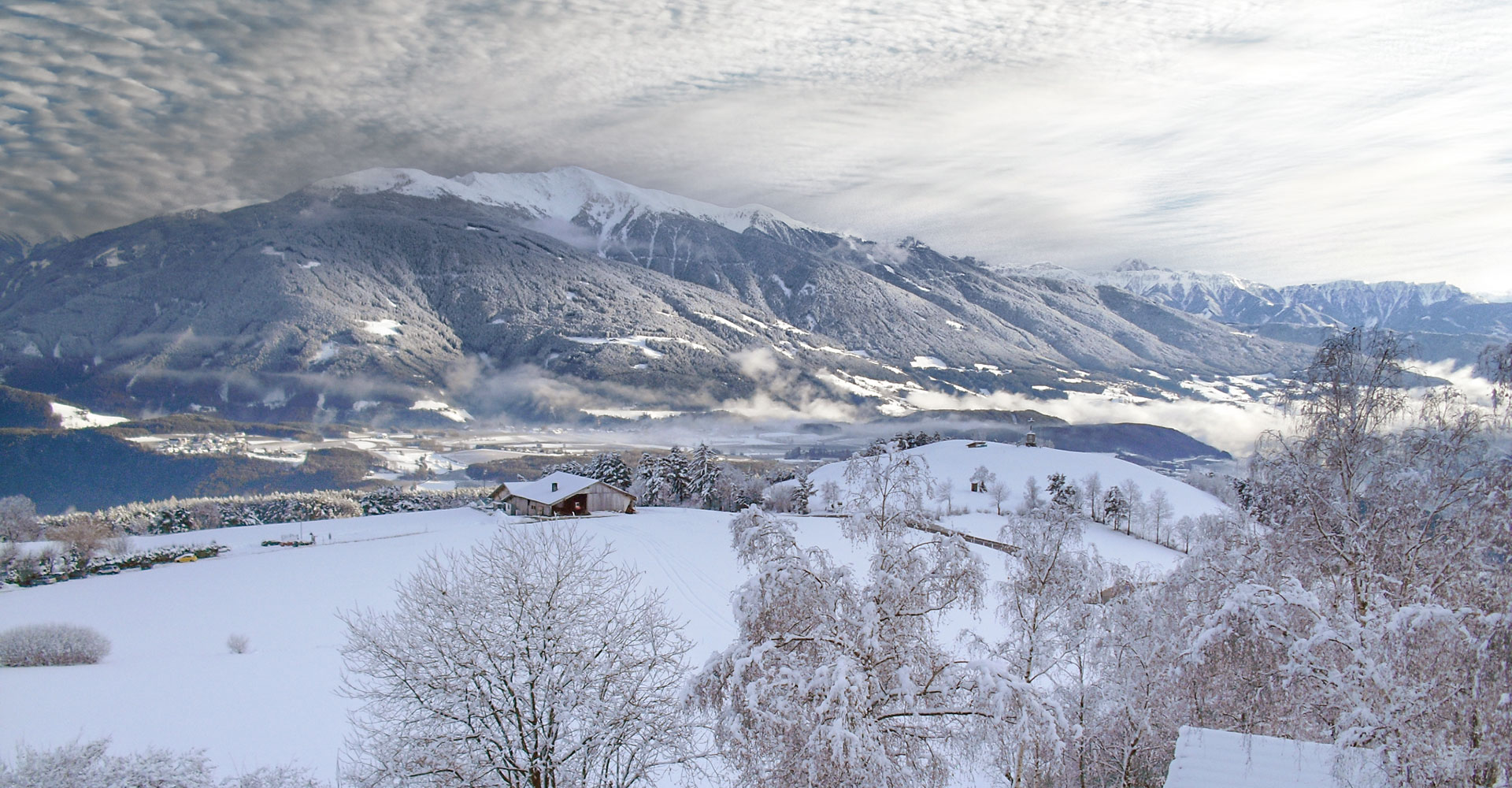 Schoenblick Dolomiten Winter 2
